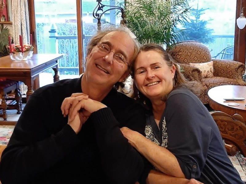 Lynn (left) and Kent Wiles at a neighbor's home in December 2023. (Photo courtesy of Deborah McCracken)